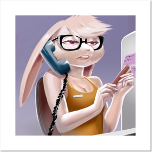 rabbit telemarketing Posters and Art